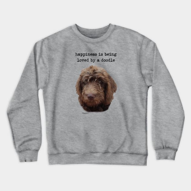 Doodle Dog Love Crewneck Sweatshirt by WoofnDoodle 